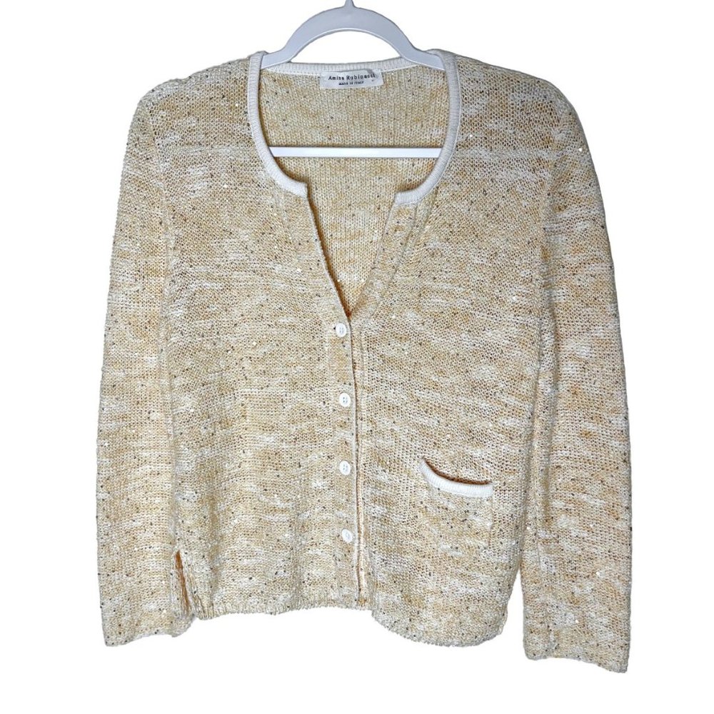 Amina Rubinacci | Boucle Sequin Knit Cardigan